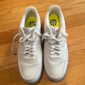 Brand New Nike Court Vision Low NN White Canvas Sneakers